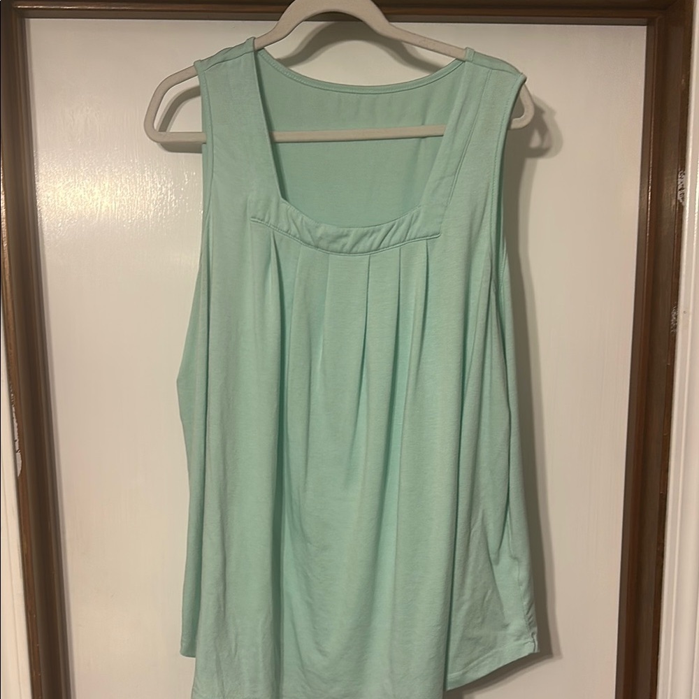 Mint Green Sleeveless Women's Top